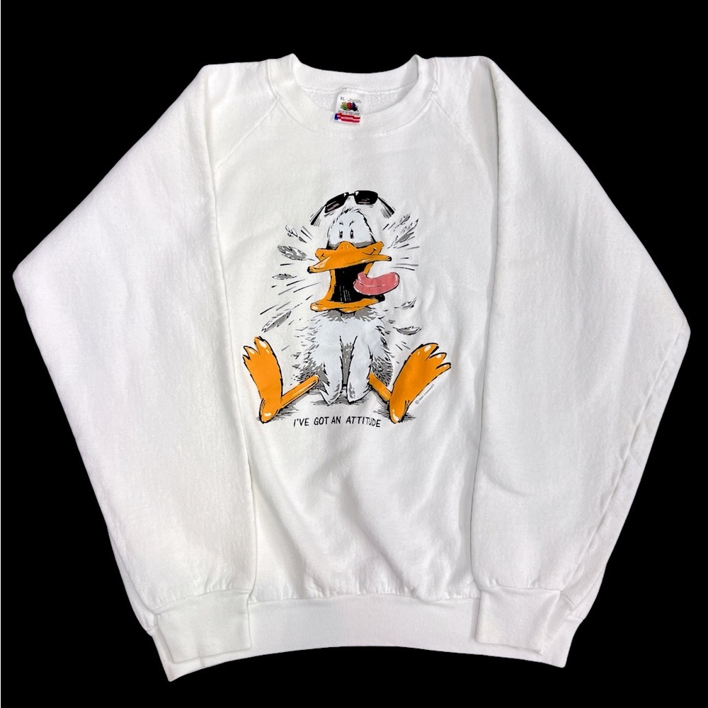 1980’s I’ve Got An Attitude Comic Sweatshirt Size Extra Large